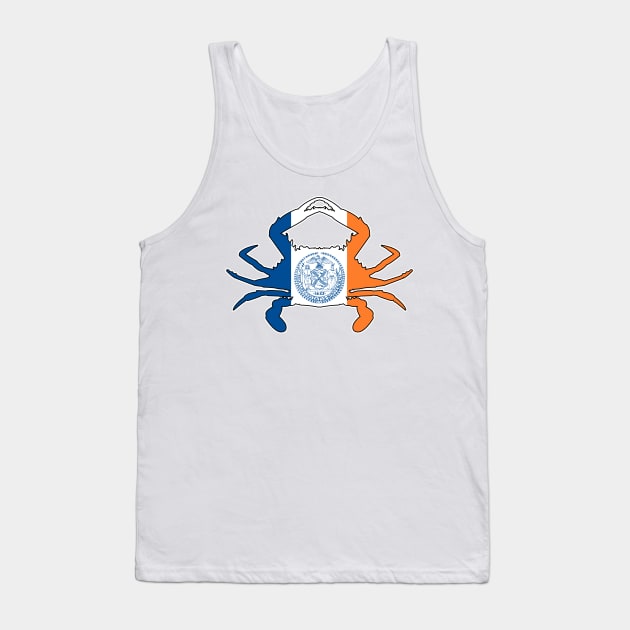 New York City Crab Flag Tank Top by Wickedcartoons